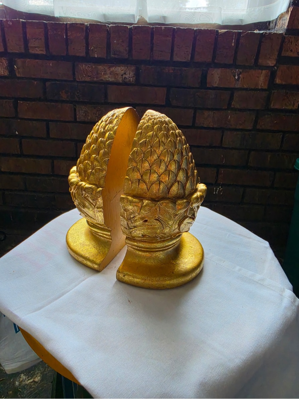 Gold Decorative Artichoke Bookends
